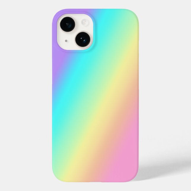 Rainbow Spring Pastete in Gradient Stripes Case-Mate iPhone Hülle (Rückseite)