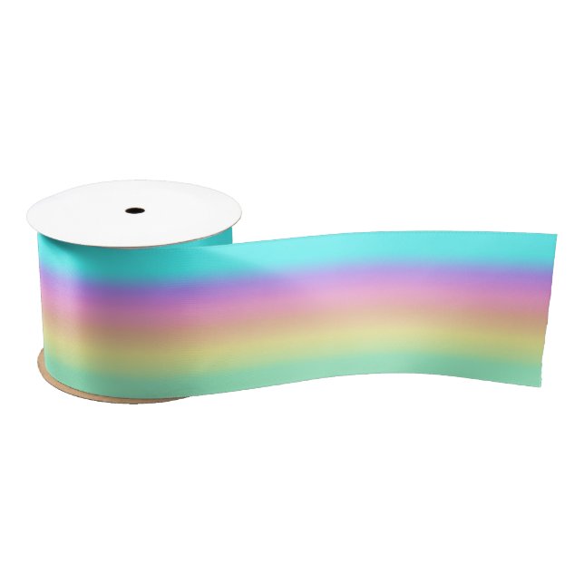 Rainbow Spring Pasteten in Gradient Stripes Satinband (Spule)