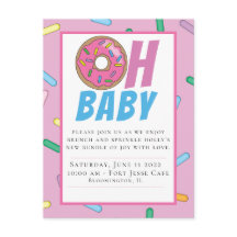 Rainbow Sprinkle Baby Dusche Postkarte Einladung
