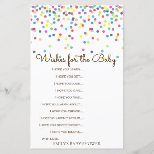 Rainbow Sprinkle Baby Showspiel DRUCKT