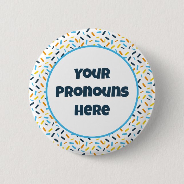 Rainbow Sprinkles AroAce Sunset Pride Flag Button (Vorderseite)