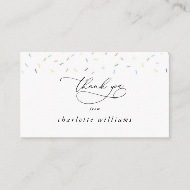 Rainbow Sprinkles Baby Sprinkle Einladung (Vorderseite)