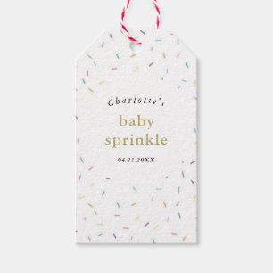 Rainbow Sprinkles Baby Sprinkle Einladung Geschenkanhänger