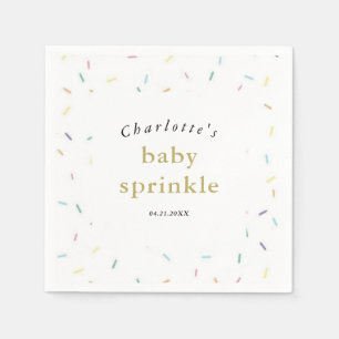 Rainbow Sprinkles Baby Sprinkle Einladung Serviette