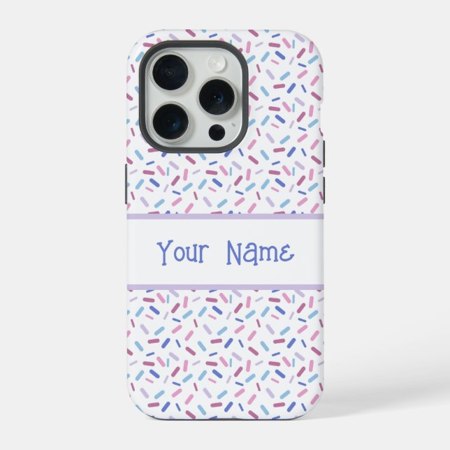 Rainbow Sprinkles Bigender Pride Flag iPhone Hülle (Rückseite)