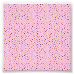 Rainbow Sprinkles Farbenfrohe Confetti Light Pink Fotodruck