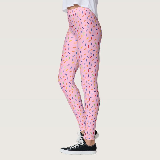 Rainbow Sprinkles Farbenfrohe Confetti Light Pink Leggings (Links)