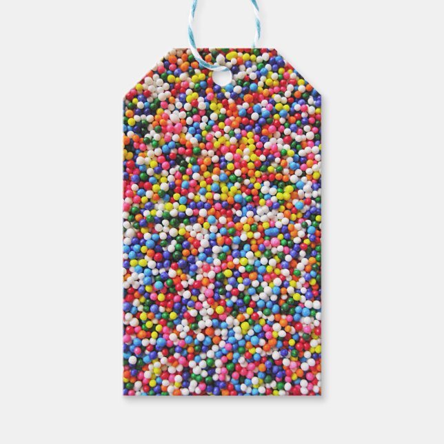 Rainbow-Sprinkles Geschenkanhänger (Vorderseite)