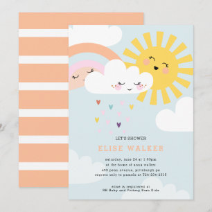 Rainbow Sprinkles Kinderdusche Einladung