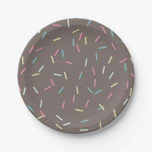 Rainbow Sprinkles Muster Geburtstag Pappteller