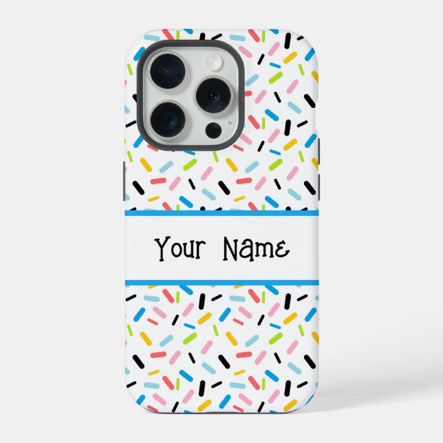 Rainbow Sprinkles, Quee Stolperflagge iPhone Hülle (Rückseite)