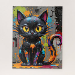 Rainbow Spritzer Cat Jigsaw Puzzle