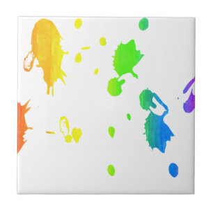 Rainbow-Spritzer Fliese
