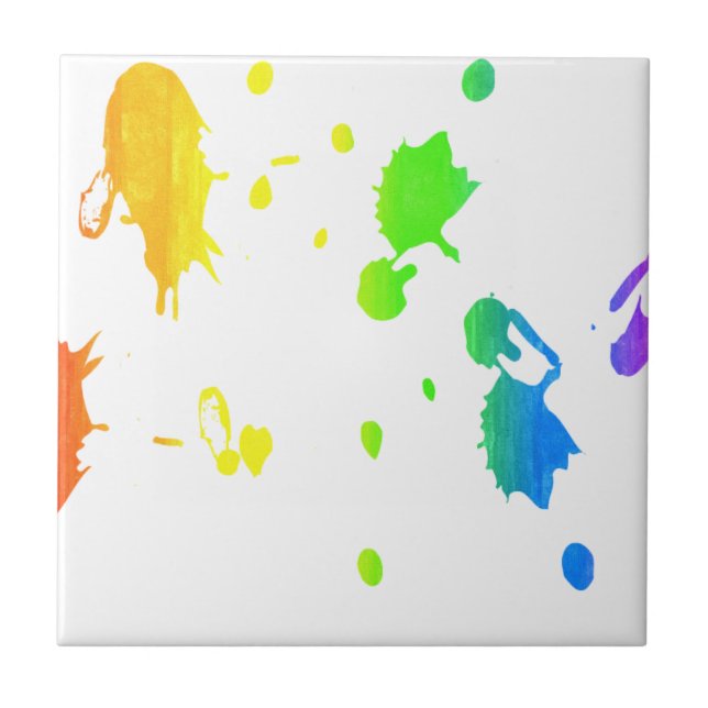 Rainbow-Spritzer Fliese (Vorderseite)