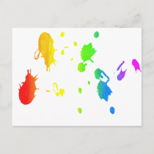Rainbow-Spritzer Postkarte