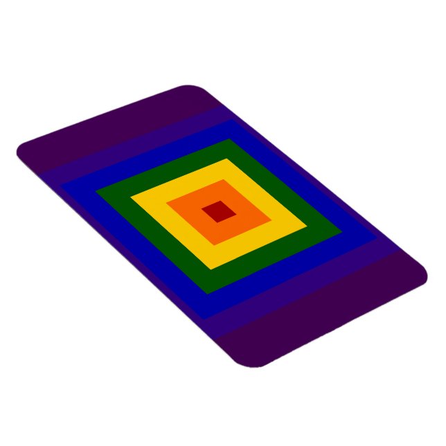 Rainbow Square Magnet (Rechte Seite)