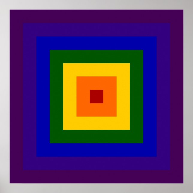 Rainbow Square Poster (Vorne)