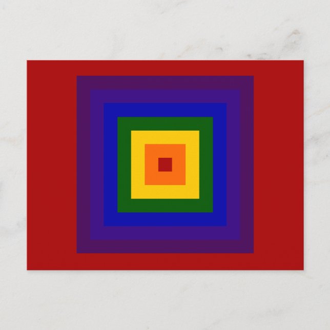 Rainbow Square Postkarte (Vorderseite)