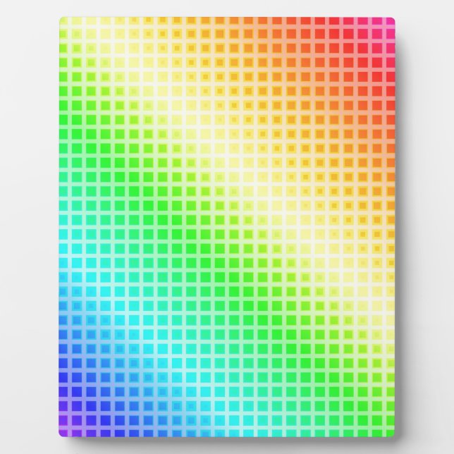 Rainbow Squares Fotoplatte (Vorderseite)