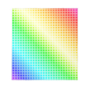 Rainbow Squares Notizblock