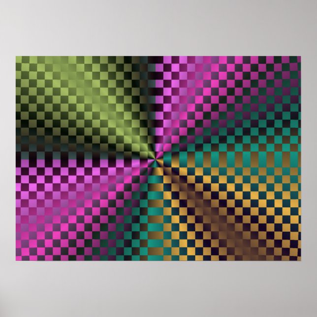 Rainbow Squares Poster (Vorne)