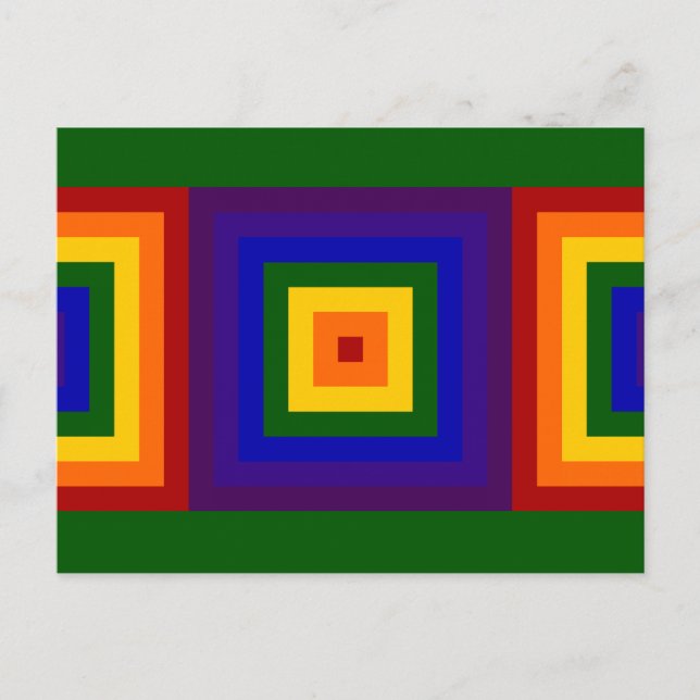 Rainbow Squares Postkarte (Vorderseite)