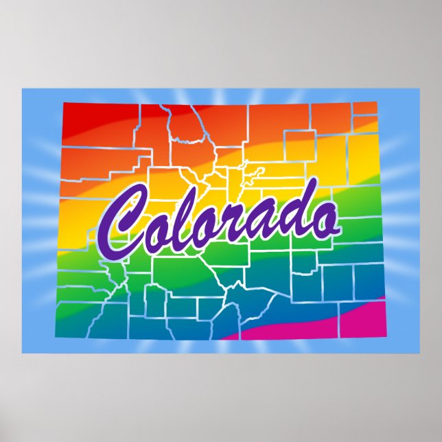 Rainbow-Staat Colorado Poster (Vorne)