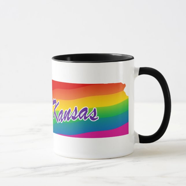 Rainbow-Staat von Kansas Tasse (Rechts)