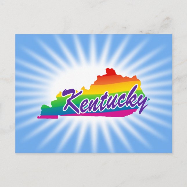 Rainbow-Staat von Kentucky Postkarte (Vorderseite)