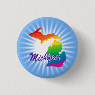 Rainbow-Staat von Michigan Button