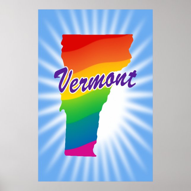 Rainbow-Staat von Vermont Poster (Vorne)