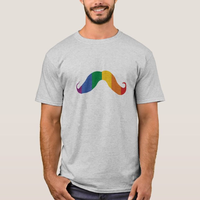 Rainbow Stache .png T-Shirt (Vorderseite)