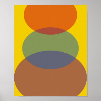 Rainbow Stacks Minimalistisch Poster