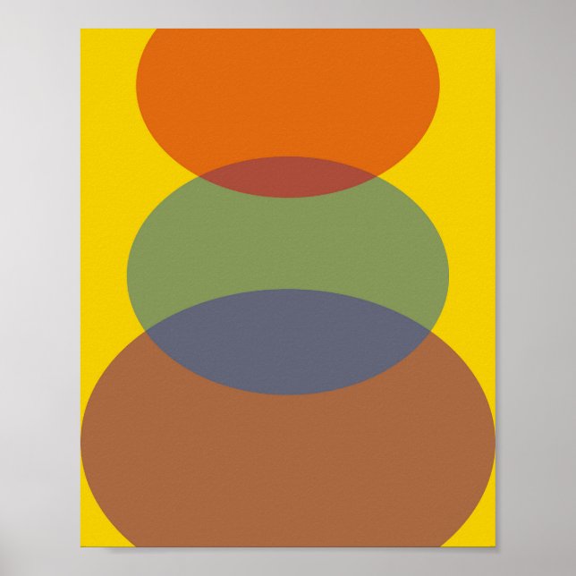 Rainbow Stacks Minimalistisch Poster (Vorne)