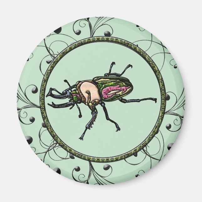 Rainbow Stag Beetle Magnet (Vorne)