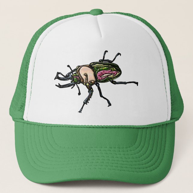 Rainbow Stag Beetle Truckerkappe (Vorderseite)