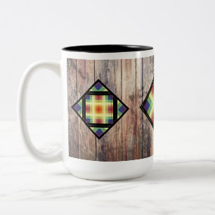 Rainbow-Stallquilts gegen Stallholz Zweifarbige Tasse
