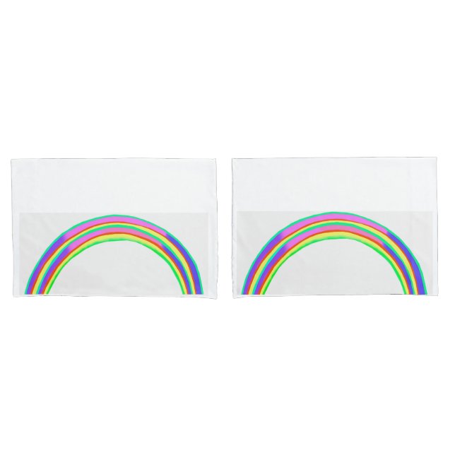 Rainbow Standard Pillowcases, 1 Paar Kissenbezug (Vorderseite-Set)