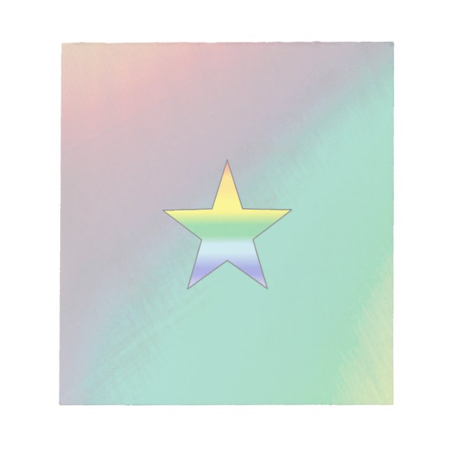 Rainbow Star Notizblock (Vorderseite)