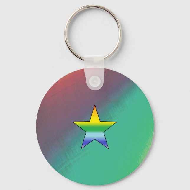 Rainbow Star Schlüsselanhänger (Vorderseite)
