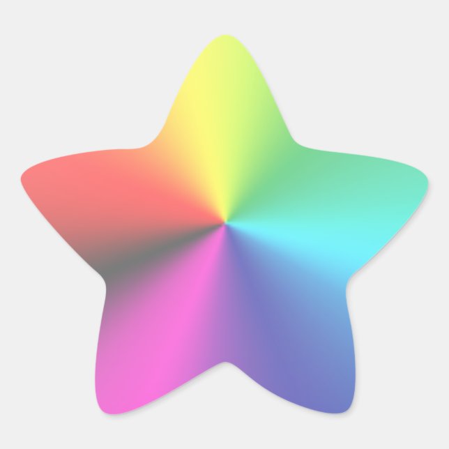 Rainbow Star Sticker (Vorderseite)