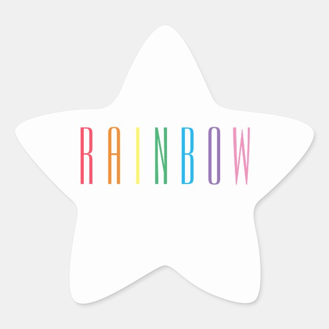 RAINBOW Star Stickers (Vorderseite)
