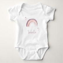 Rainbow & Stars Boho Mute Pink Baby Name