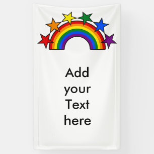 RAINBOW & STARS FLAGFARBEN + Ihre Ideen Banner