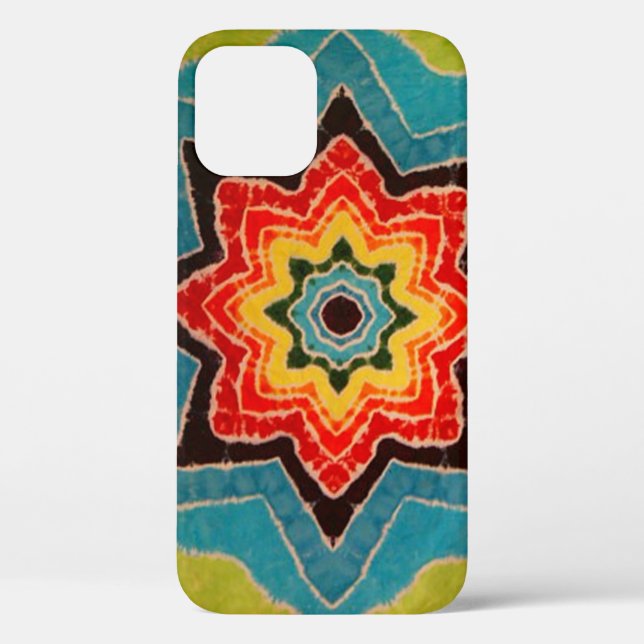 Rainbow Stars Gefärbte Krawatte PhatDyes Case-Mate iPhone Hülle (Rückseite)