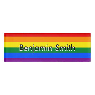 RAINBOW & STARS LGBT FARBEN + Ihre Ideen Namenschild