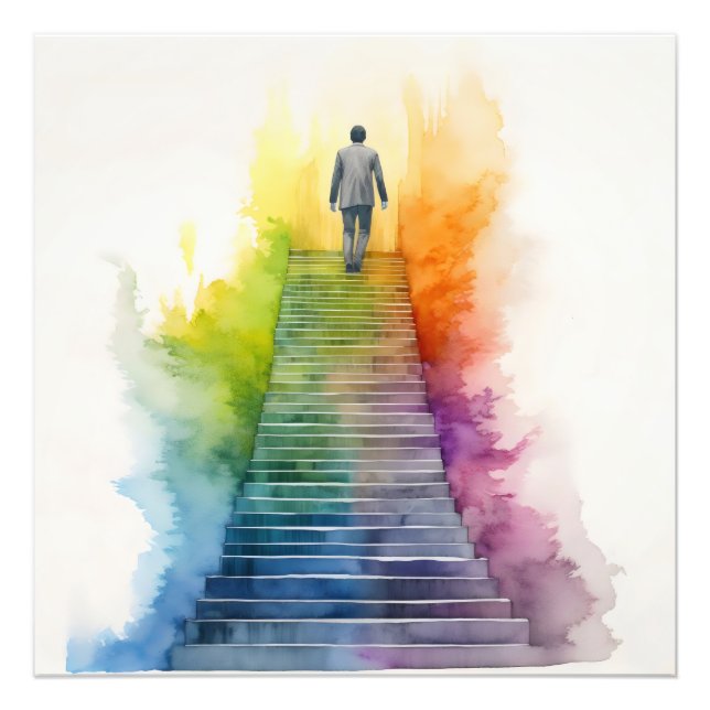 Rainbow Stars Man Fotodruck (Vorne)