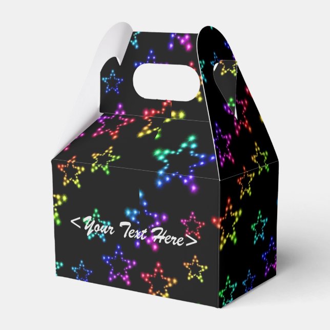 Rainbow Stars Muster Gefälligkeitsbox Geschenkschachtel (Vorderseite)