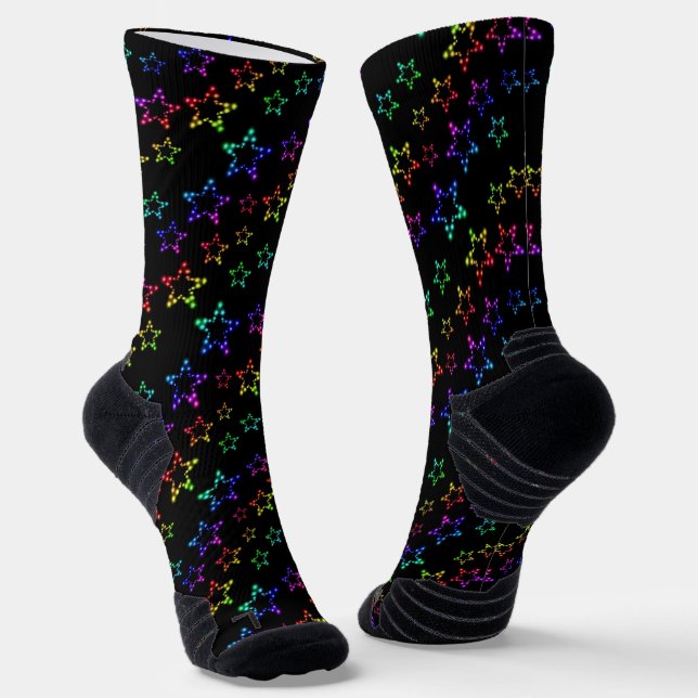 Rainbow Stars Muster Socken (Gewinkelt)
