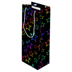 Rainbow Stars Muster Weinbeutel Geschenktüte Für Weinflaschen